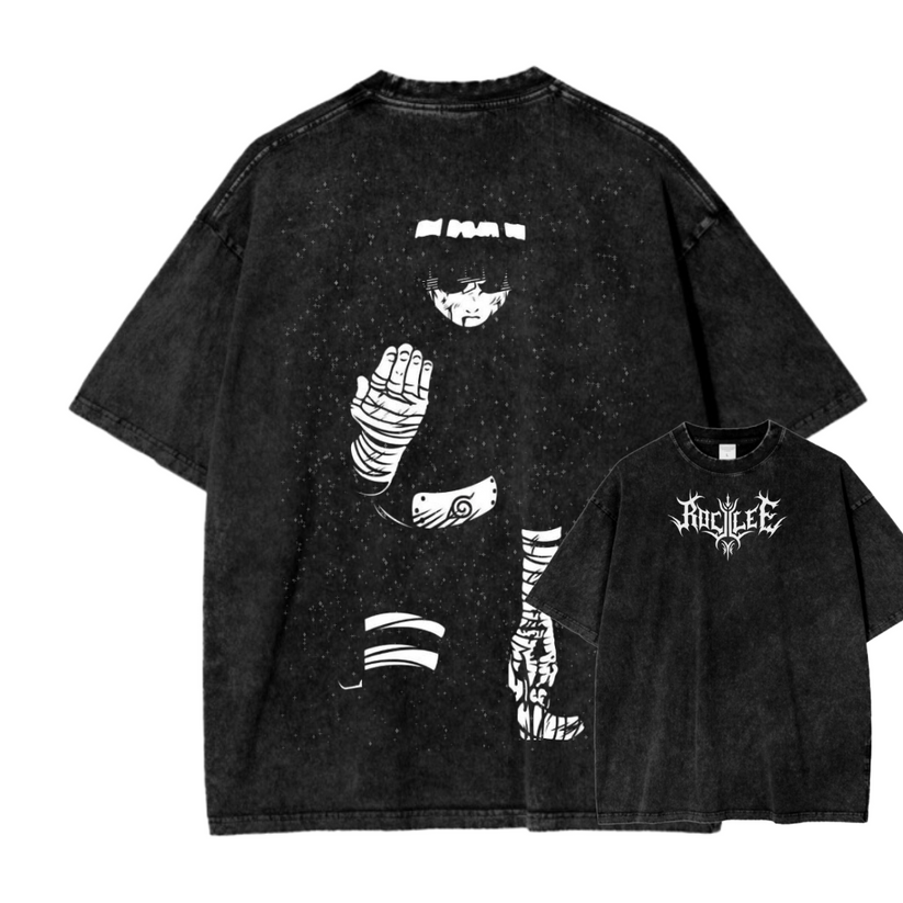 Naruto Anime Oversize Vintage Anime Washed Shirt