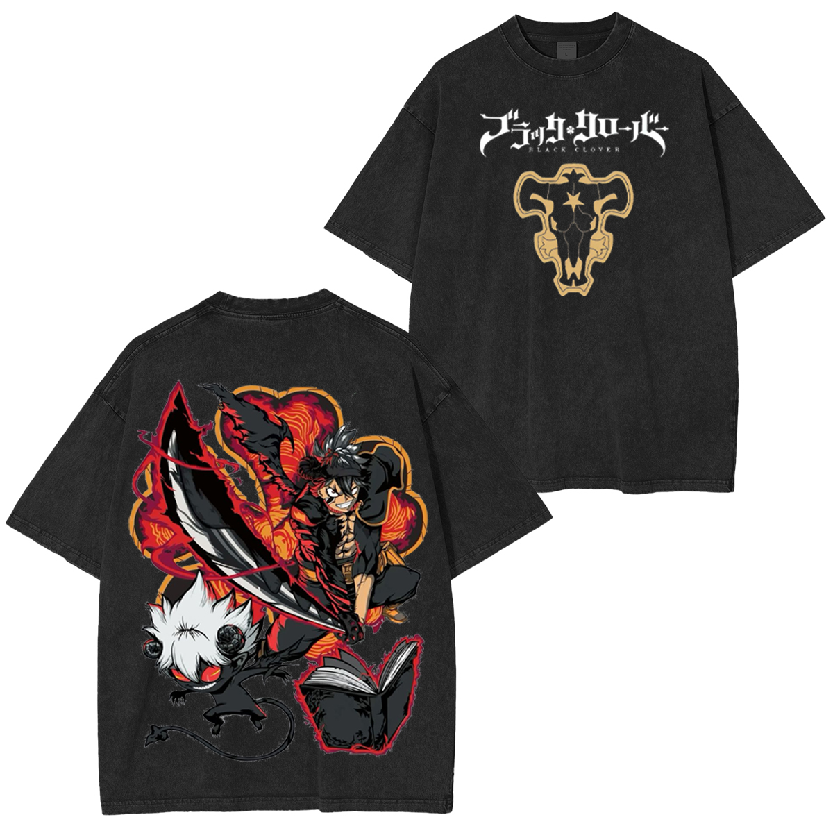 Black Clover Vintage Washed T-shirt/Crewneck/Hoodie