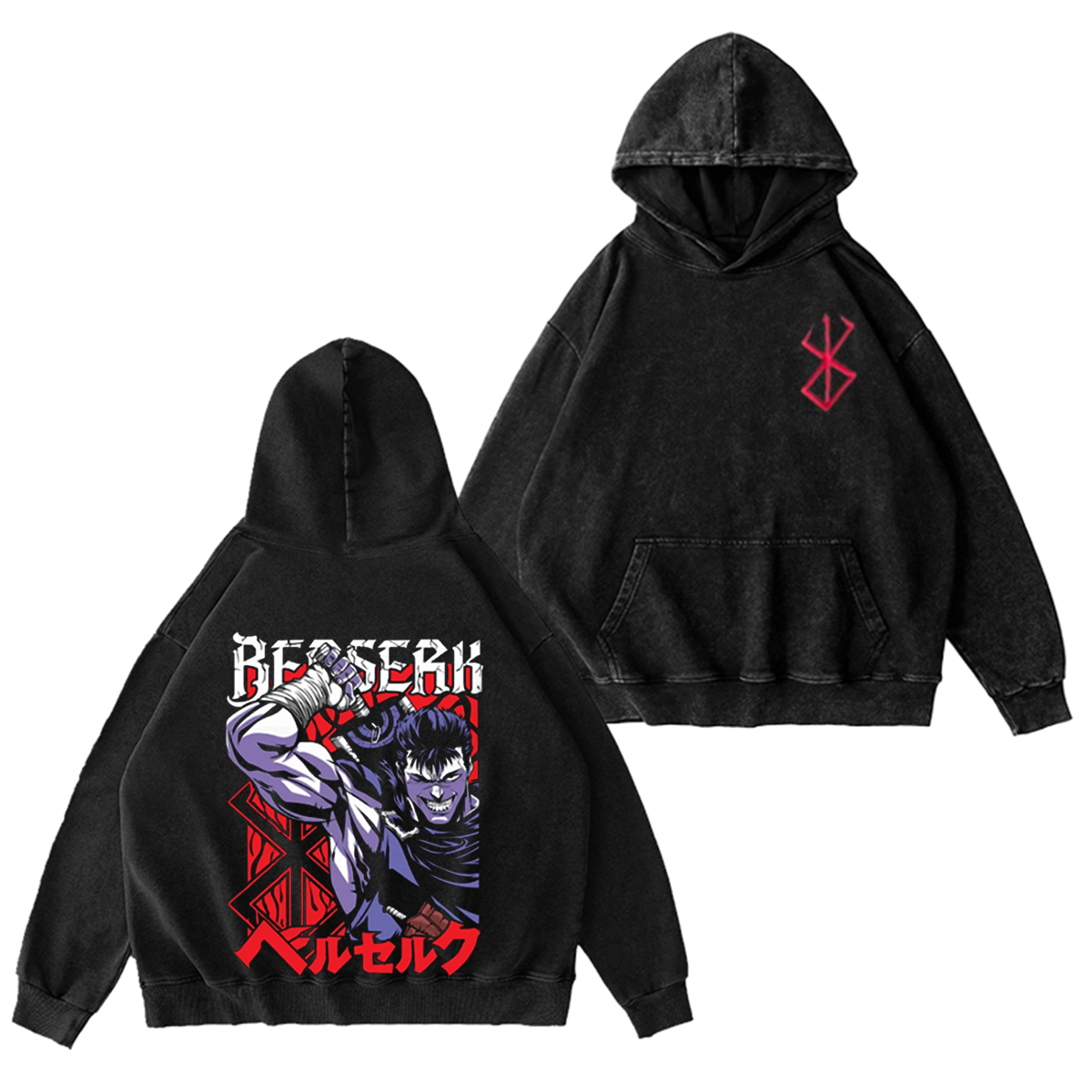 Berserk Oversized Vintage Washed T-shirt/Crewneck/Hoodie