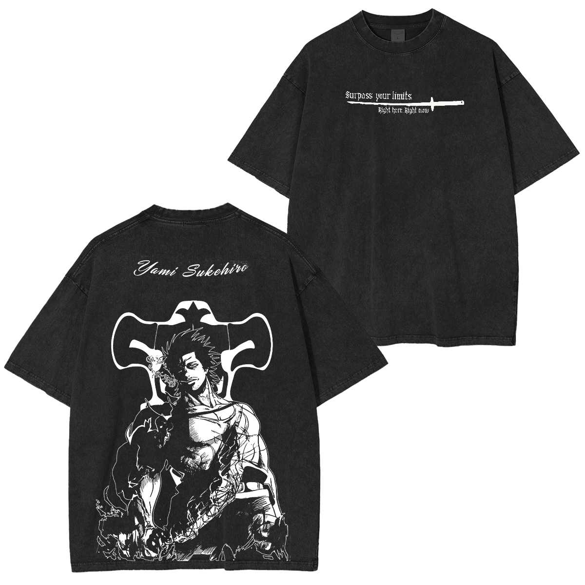 Yami Sukehiro Black Clover Vintage washed T-shirt/Crewneck/Hoodie