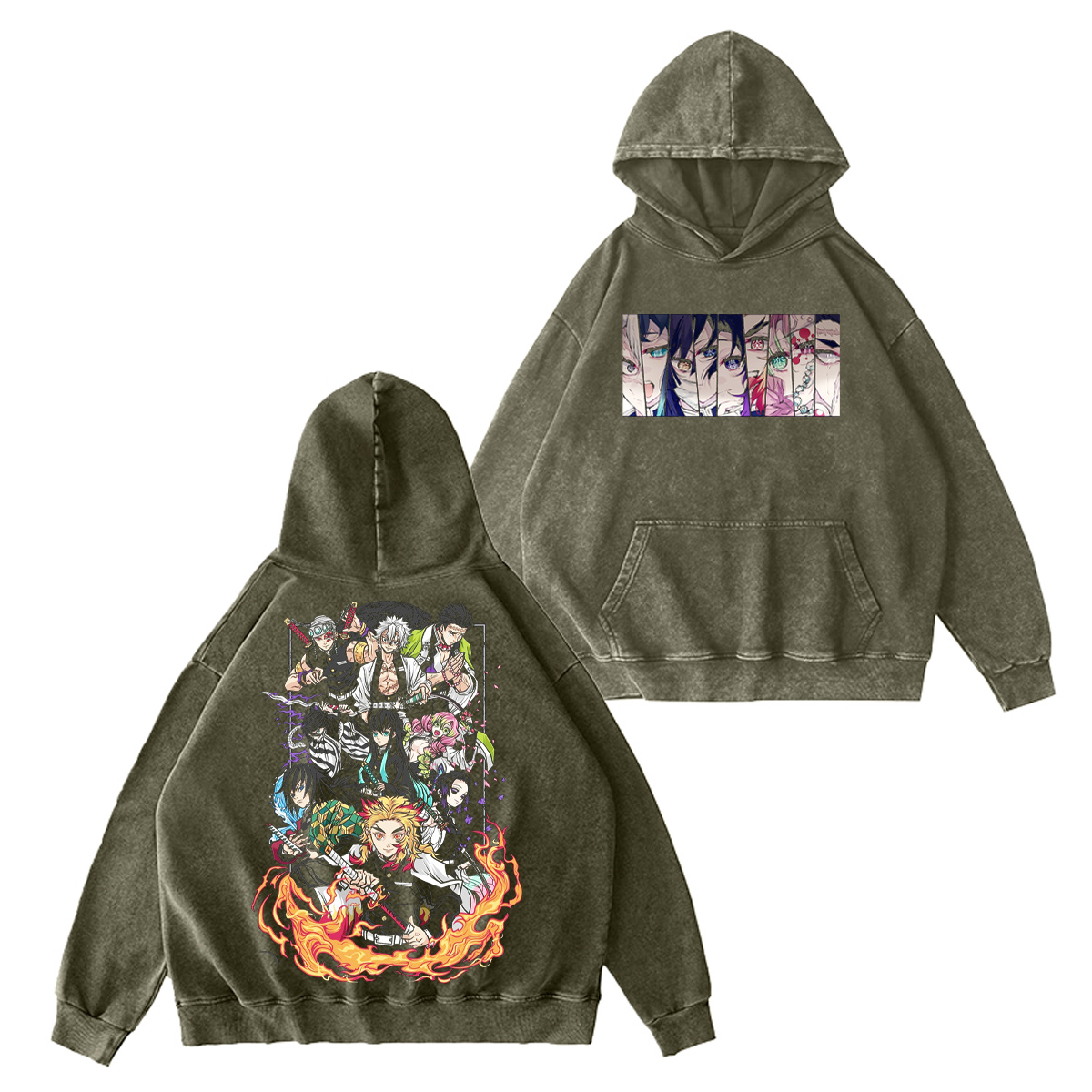 Hashira Demon Slayer Washed T-shirt/Crewneck/Hoodie
