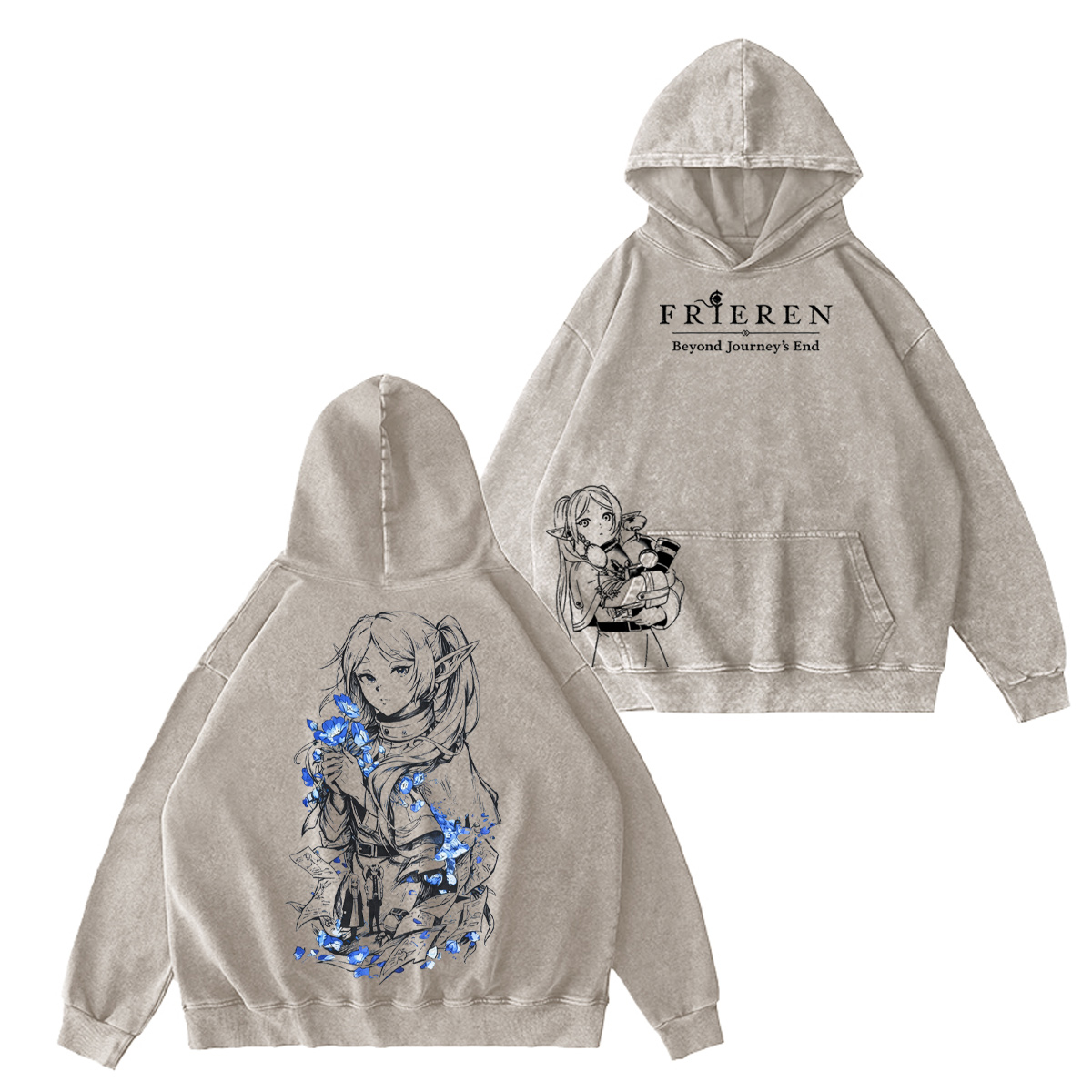 Frieren Beyond Journey's End Washed T-shirt/Crewneck/Hoodie