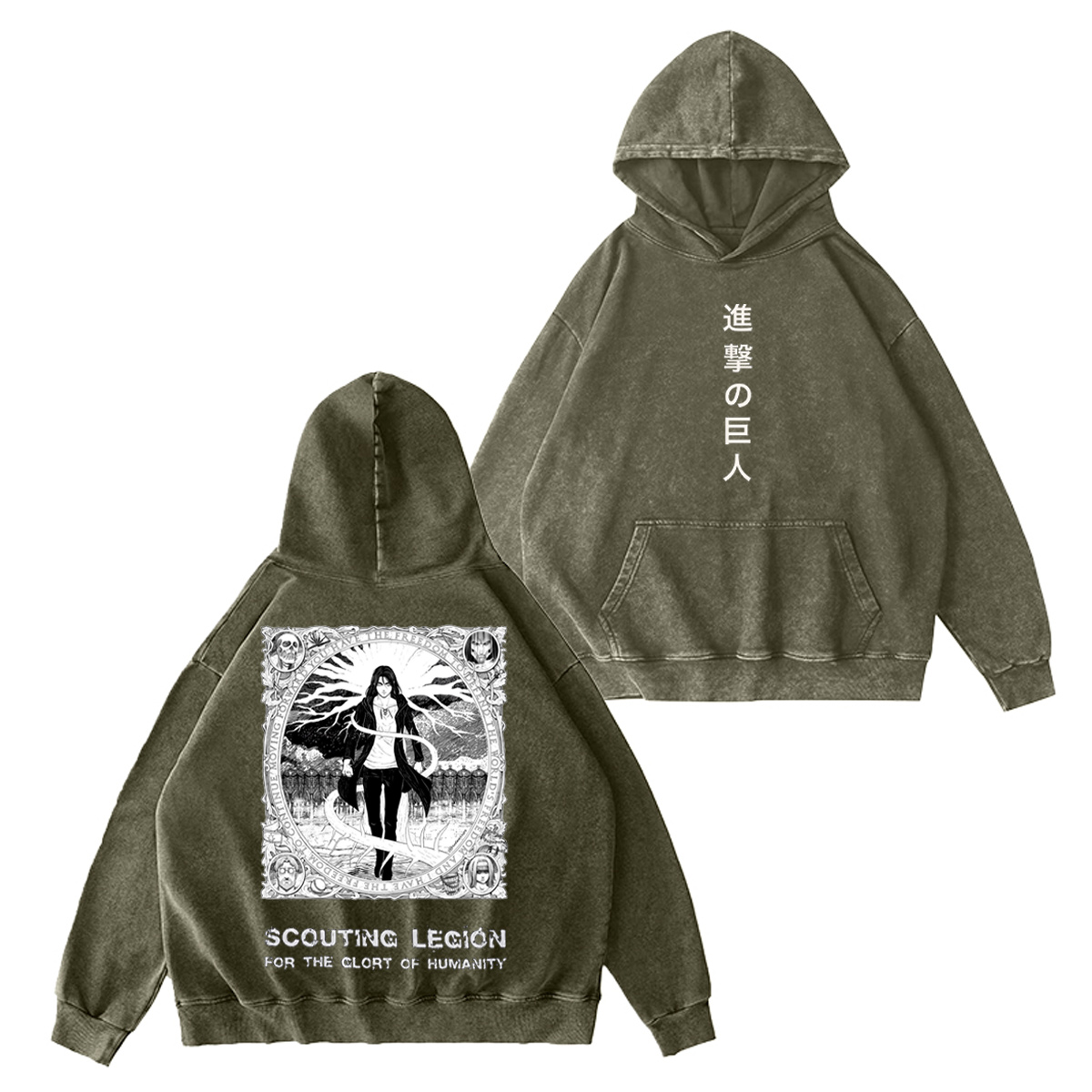 Attack on Titan Washed T-shirt/Crewneck/Hoodie