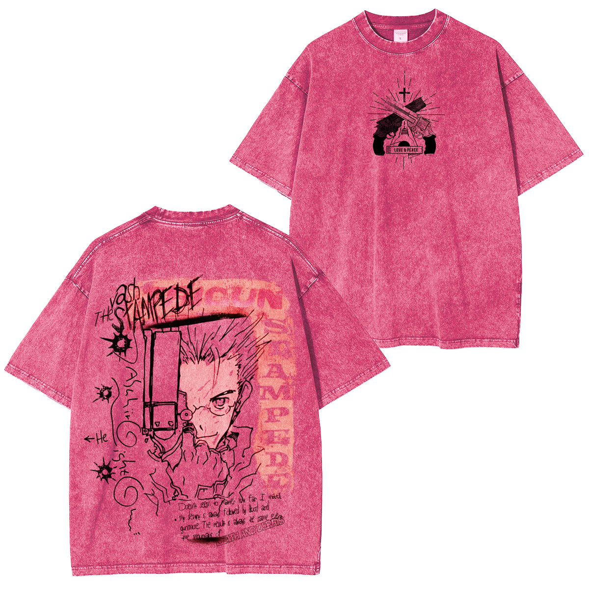 Trigun :Vash the Stampede Vintage washed T-shirt/Crewneck/Hoodie
