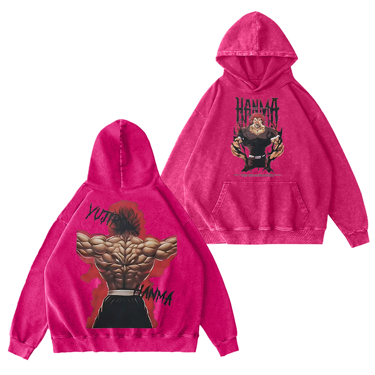 Yujiro Hanma Baki Washed T-shirt/Crewneck/Hoodie