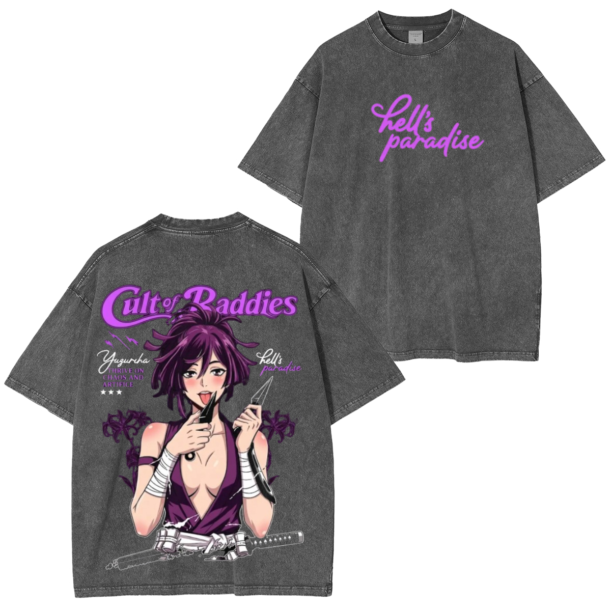 Yuzuriha of Keishu Hell's Paradise Washed T-shirt/Crewneck/Hoodie