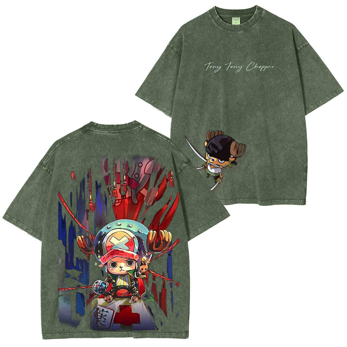 One Piece ony Tony Chopper Printed Unisex  washed T-shirt/Crewneck/Hoodie