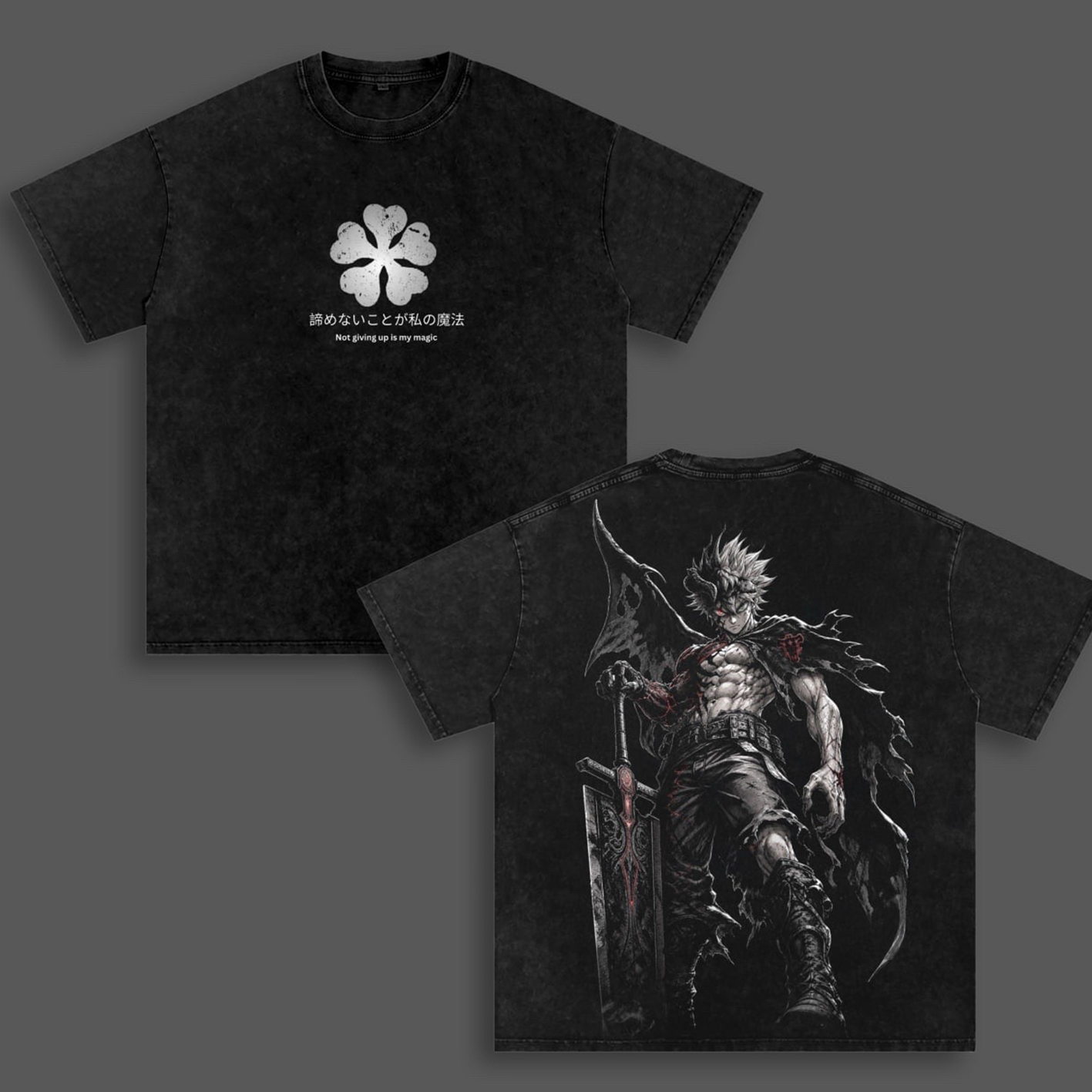 Black Clover Unisex  Washed T-Shirt