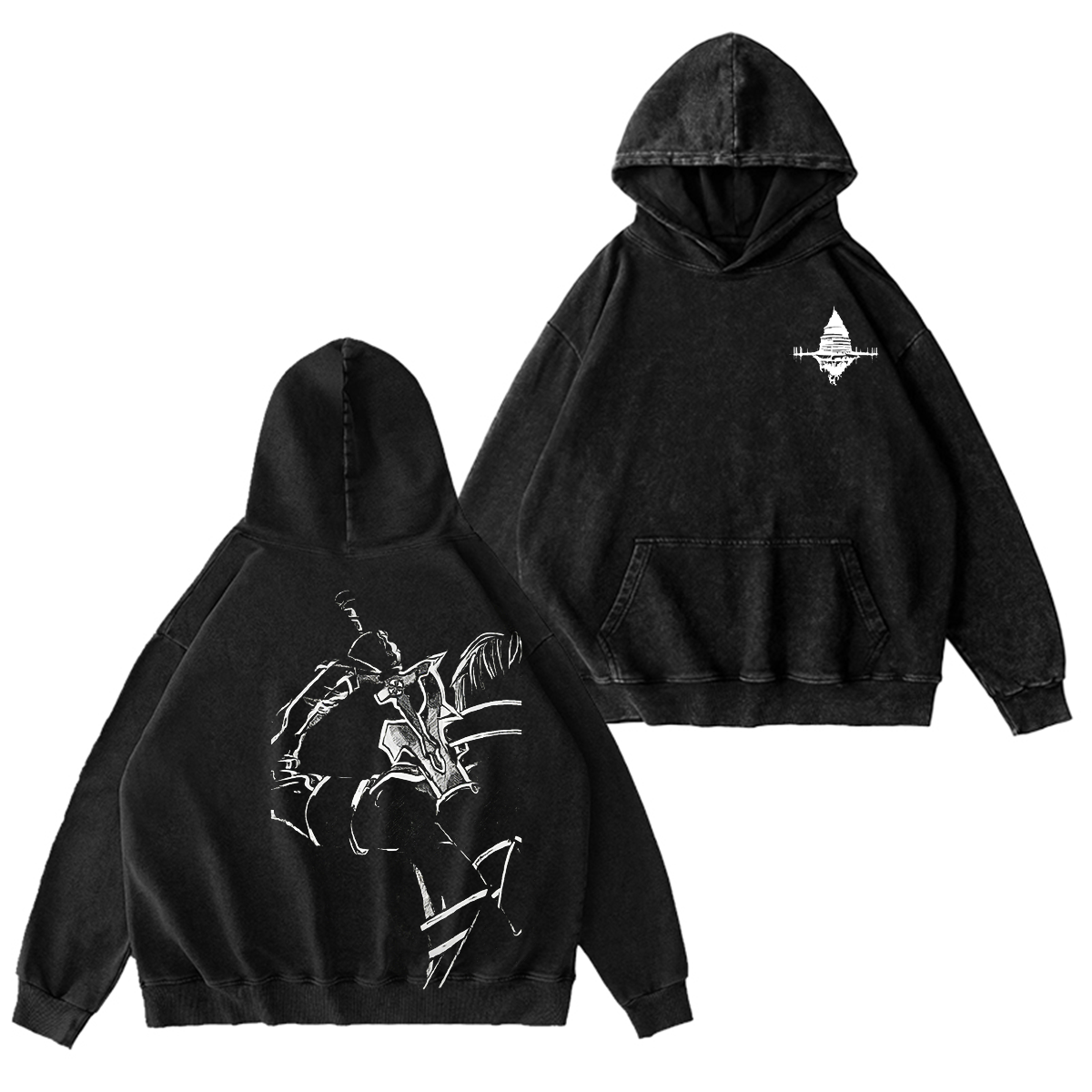 Sword Art Online Kirito B&W Unisex Washed T-shirt/Crewneck/Hoodie