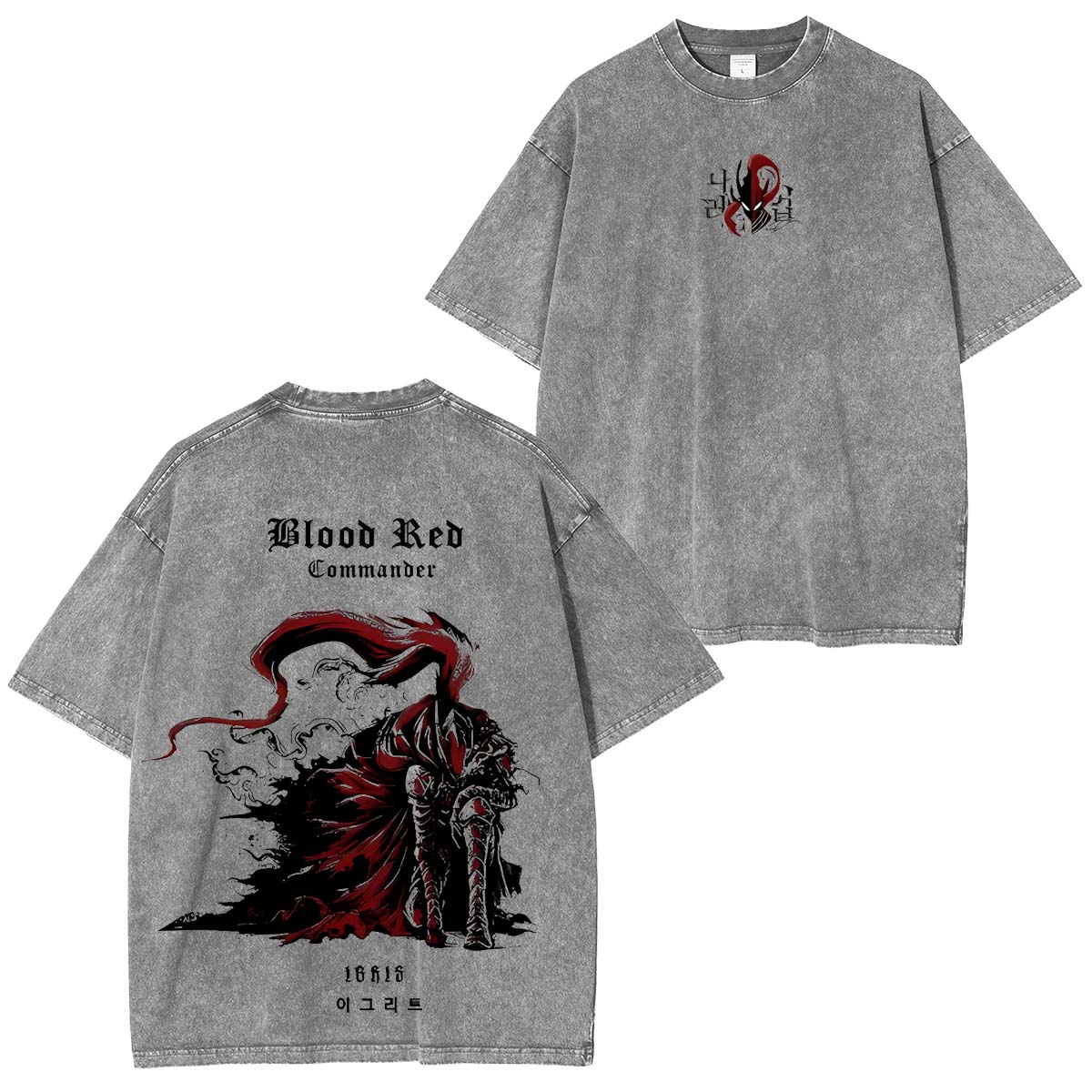 Tachima Anime Double Printed Washed Tee