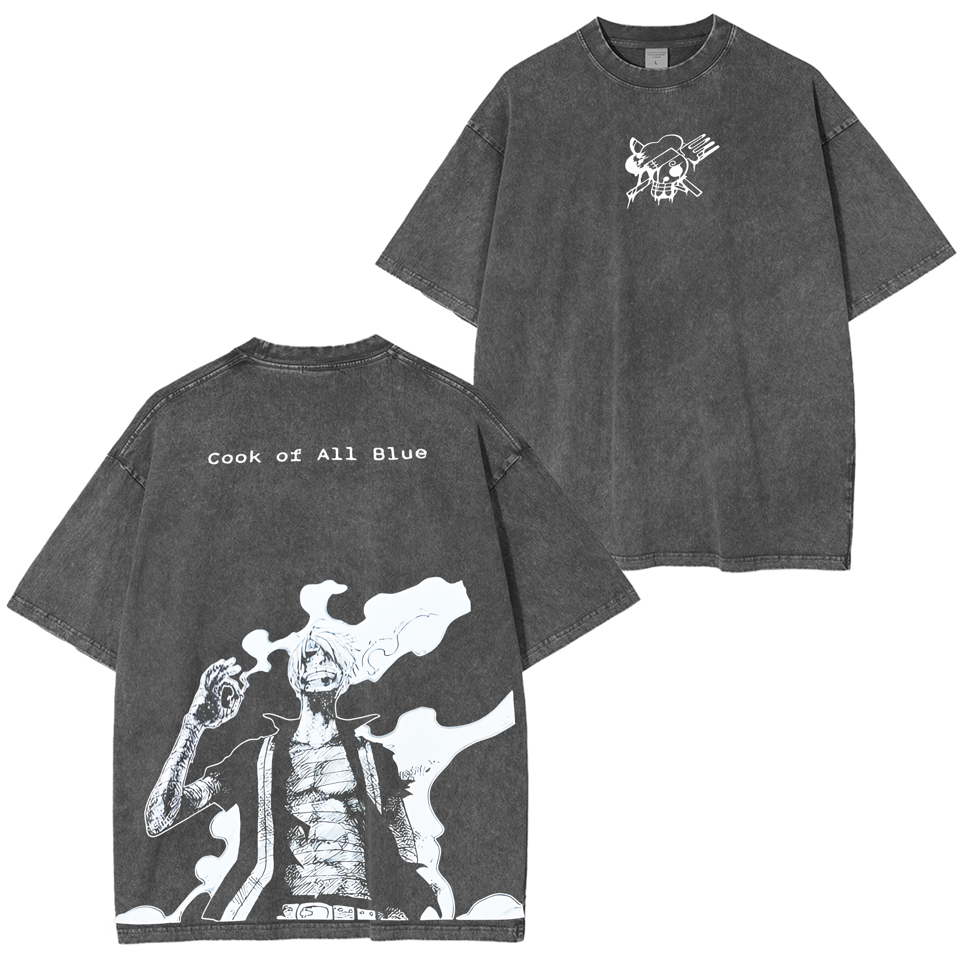 "Sanji" Anime Double Printed Washed Tee