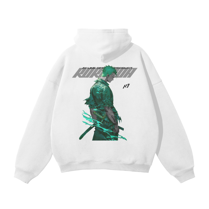 Pirate Hunter Y2K Streetwear Hoodie White