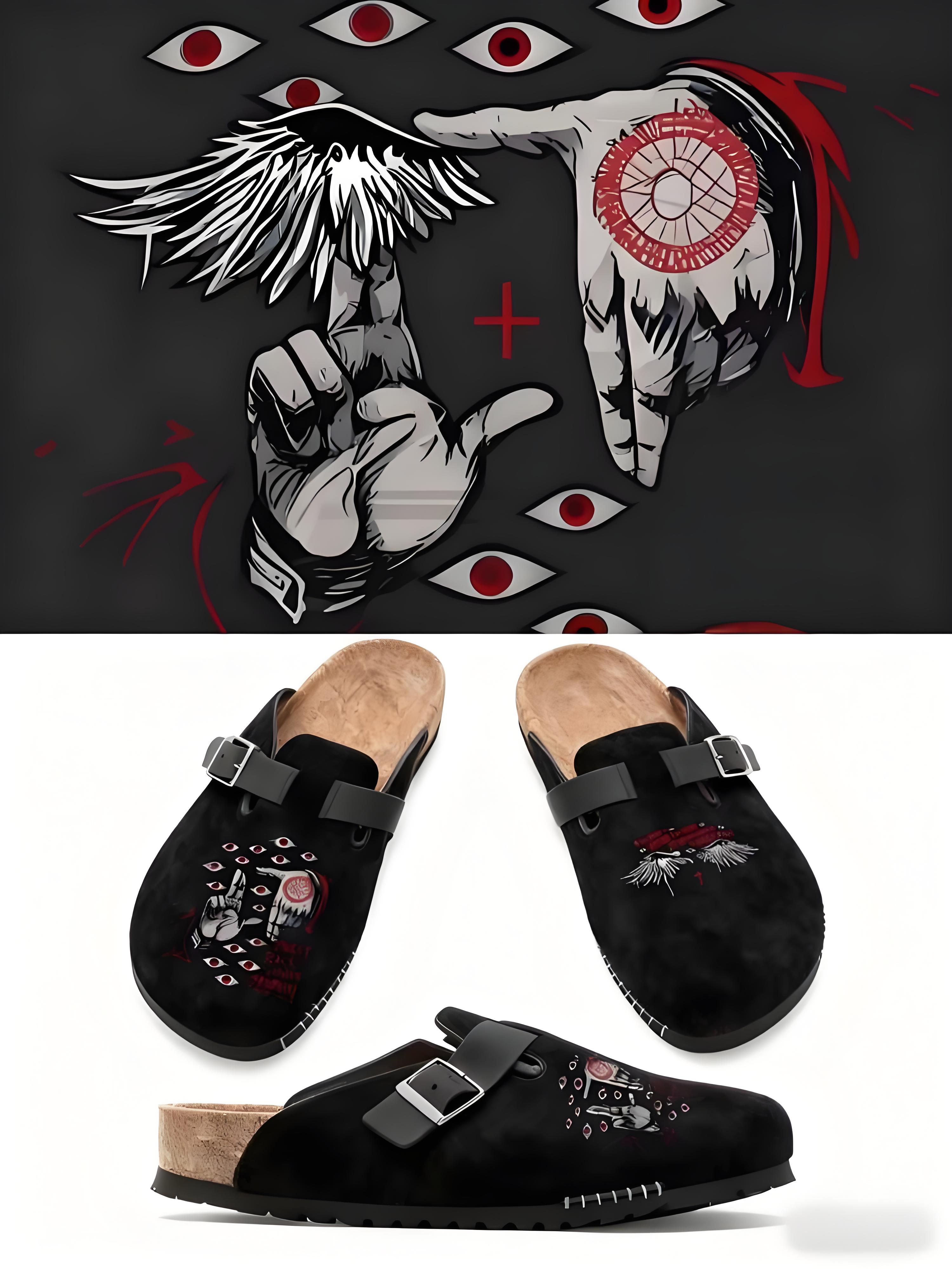 Alucard The Wings Hellsing Anime Unisex Boston Soft Footbed Suede Leather 