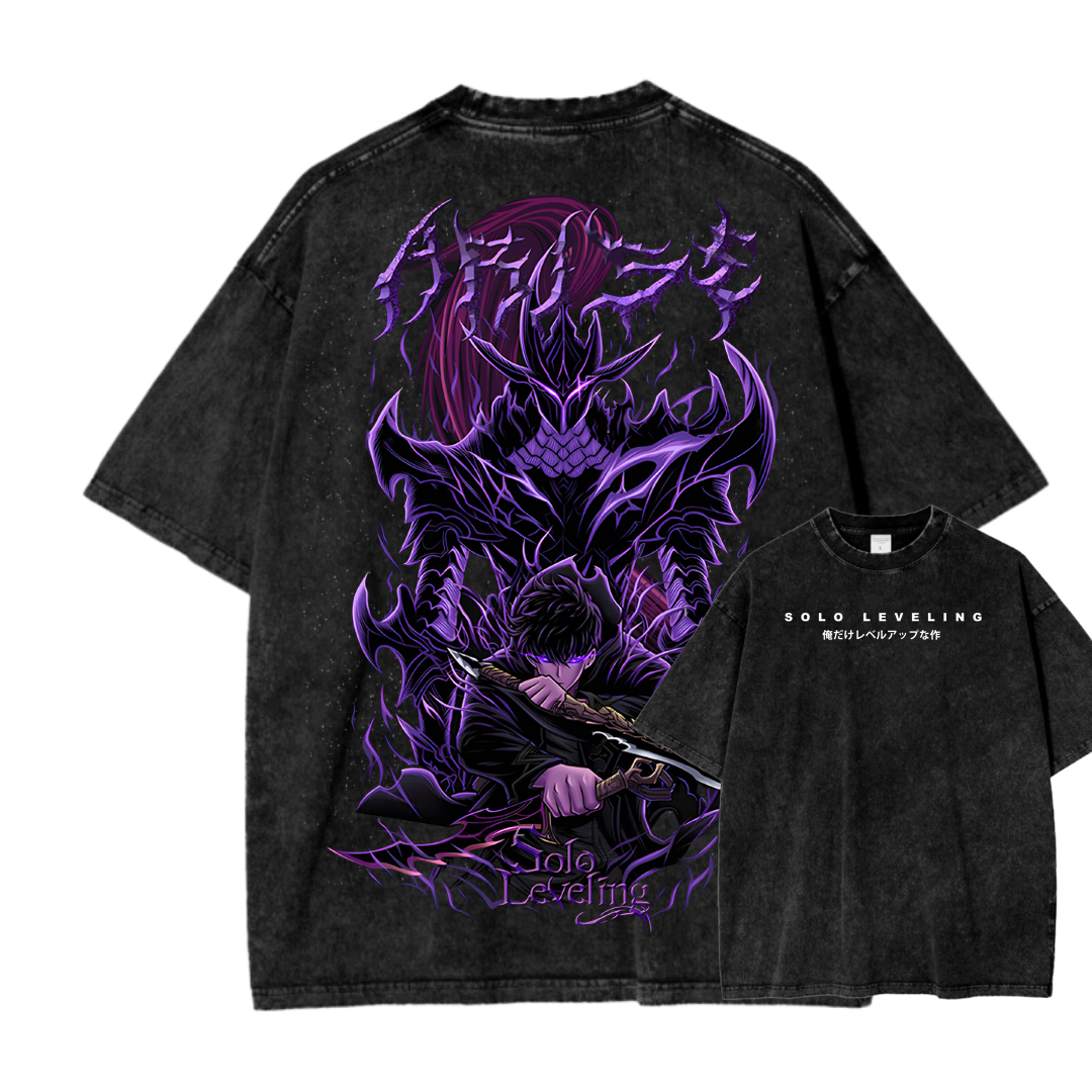 Solo Leveling Printed Unisex Washed T-Shirt