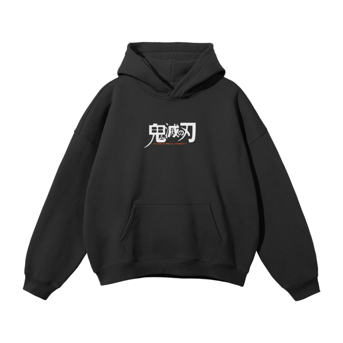 Flame Hashira Streetwear Hoodie Black