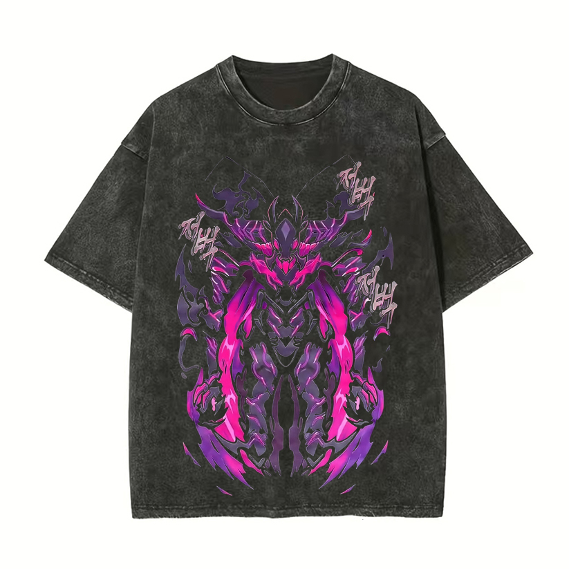 Solo Leveling Printed Unisex Washed T-Shirt
