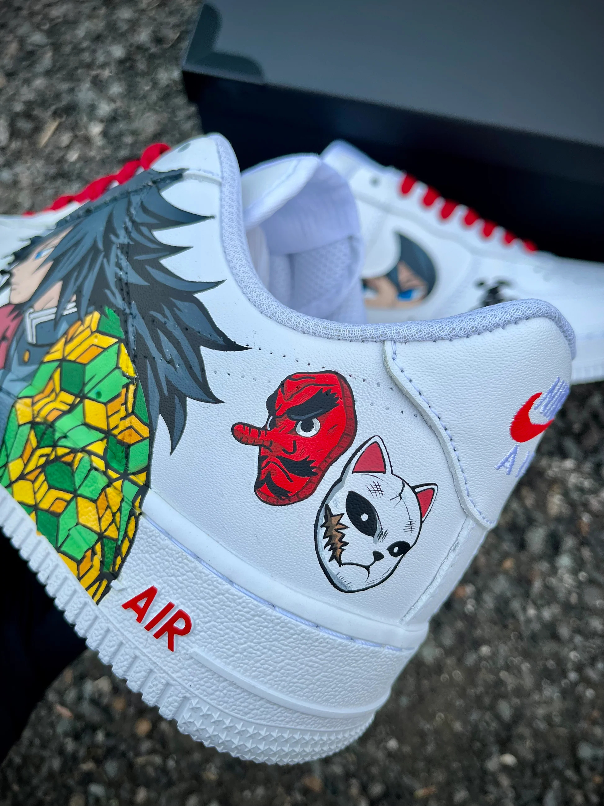 Tomioka giyu Sneakers Personalizados Demon Slayer Custom Titans Style Shoes Hand Painted