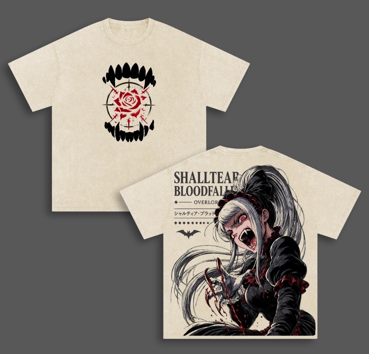Overlord Anime Washed T-shirt/Crewneck/Hoodie