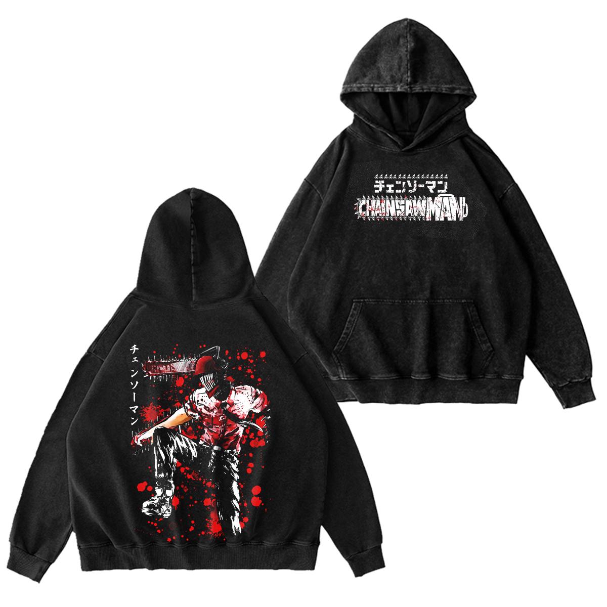 Chainsaw Man Vintage Washed T-shirt/Crewneck/Hoodie