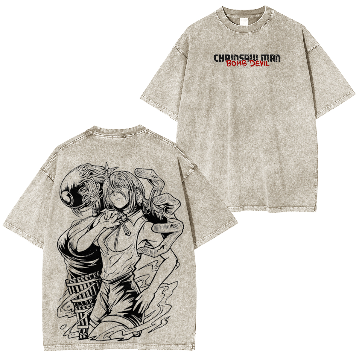 Chainsaw Man Vintage Washed T-shirt/Crewneck/Hoodie