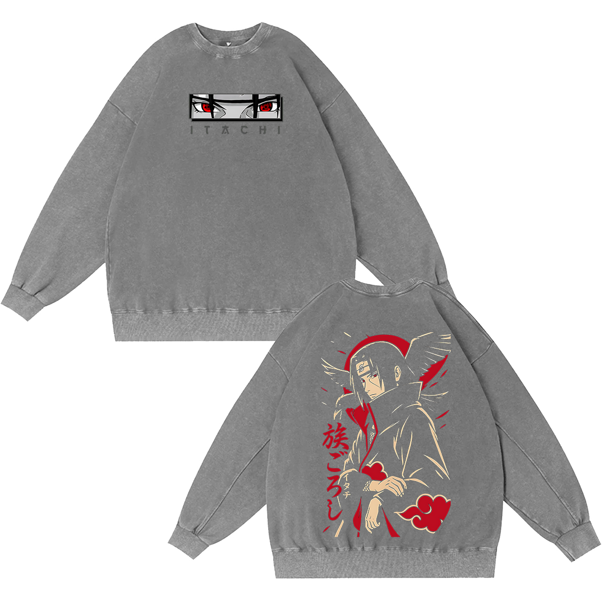 Itachi Uchiha-Naruto Vintage Washed T-shirt/Crewneck/Hoodie