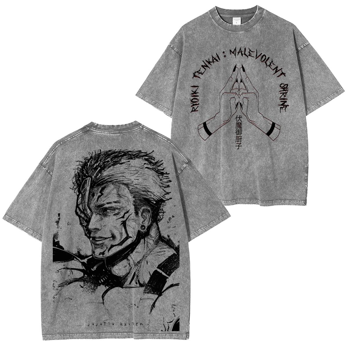Malevolent Shrine Sukuna  Washed T-shirt/Crewneck/Hoodie