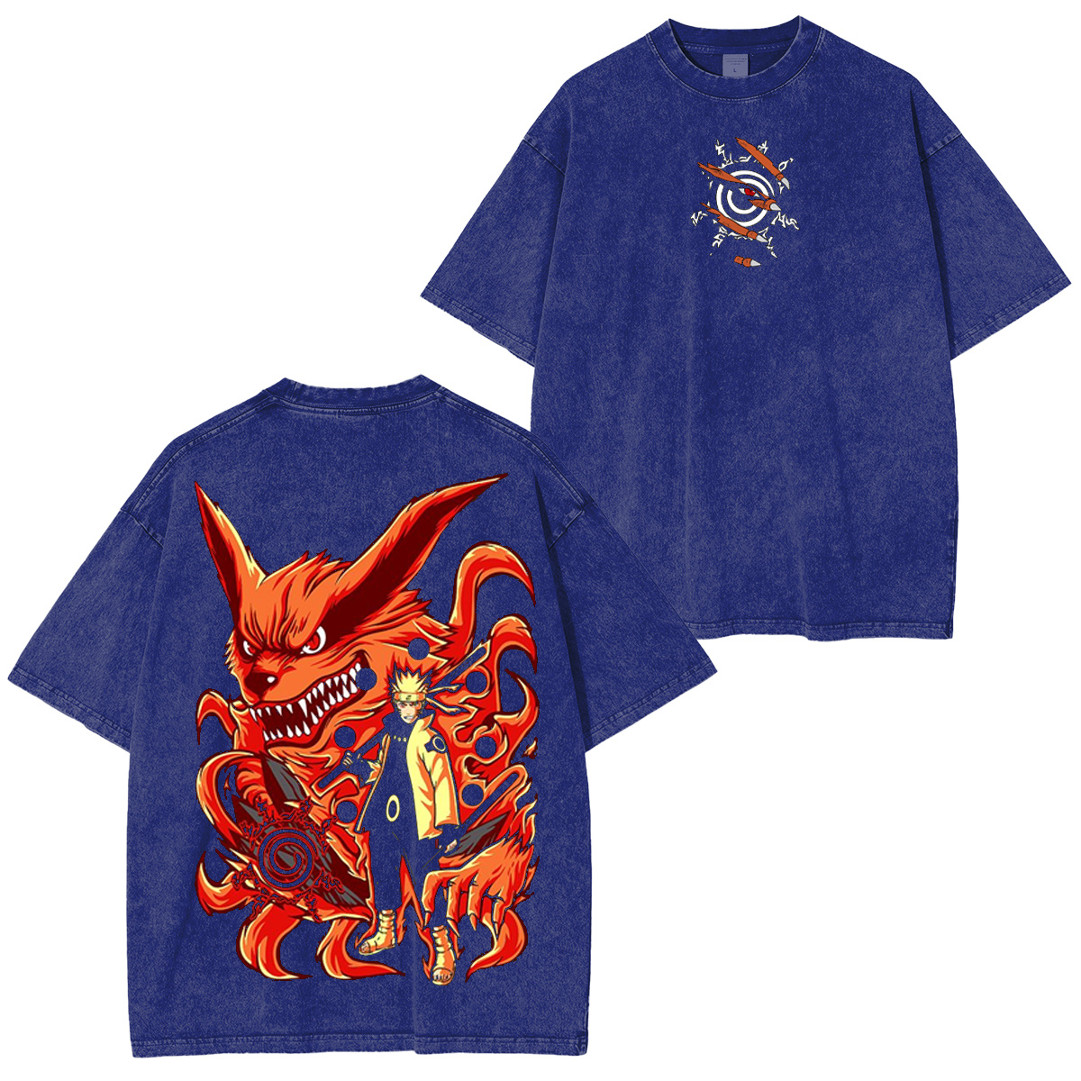 Naruto Uzumaki X Kurama Vintage Washed T-shirt/Crewneck/Hoodie