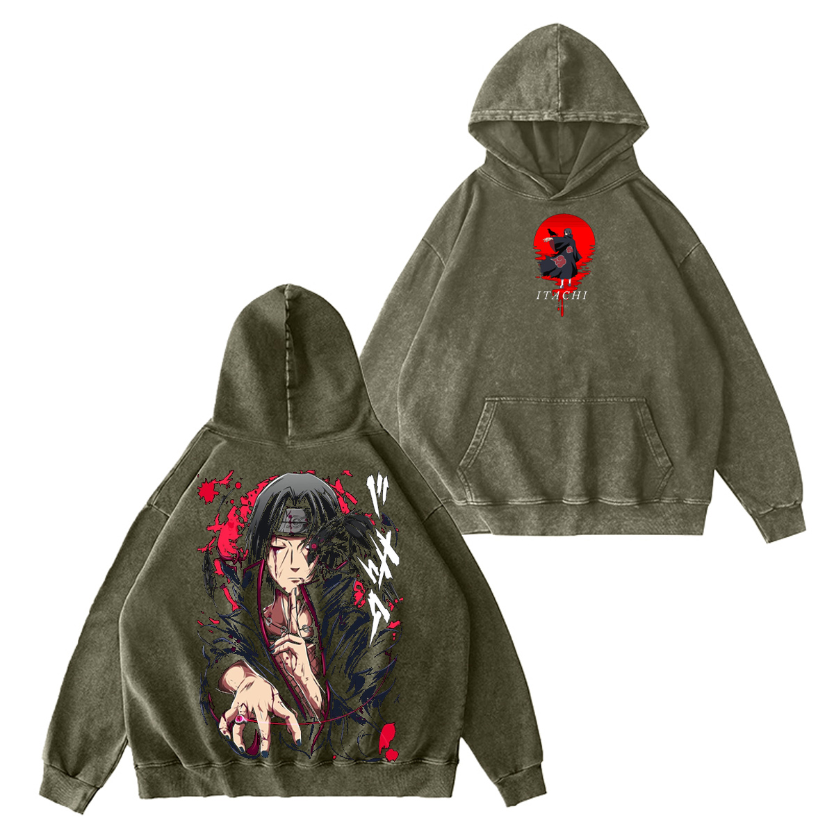 Itachi Uchiha Naruto Vintage Washed T-shirt/Crewneck/Hoodie