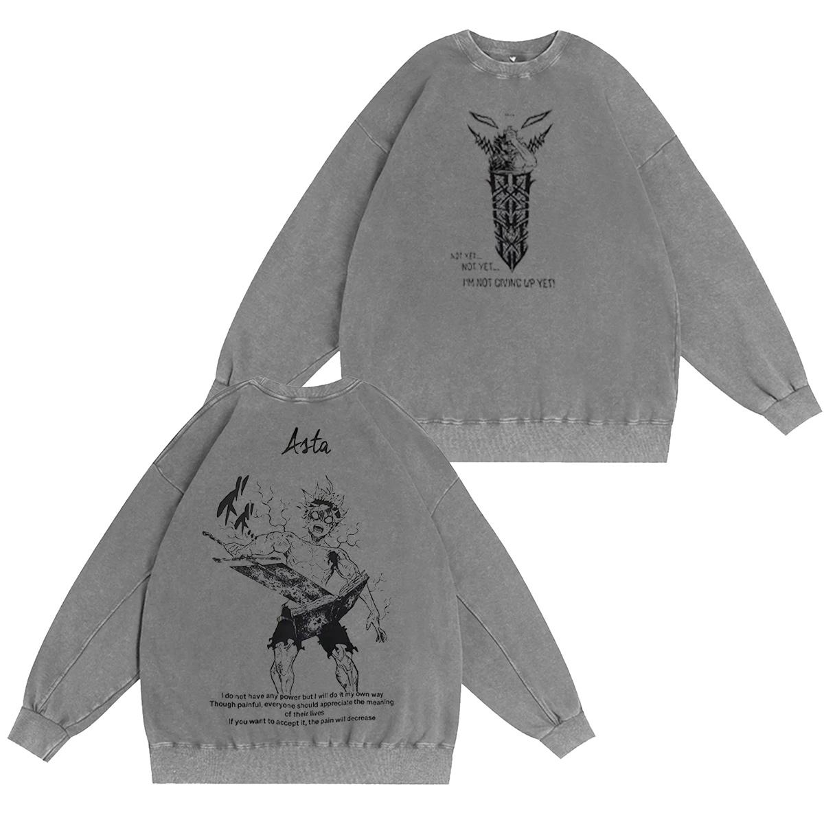 Asta Black Clover Washed T-shirt/Crewneck/Hoodie