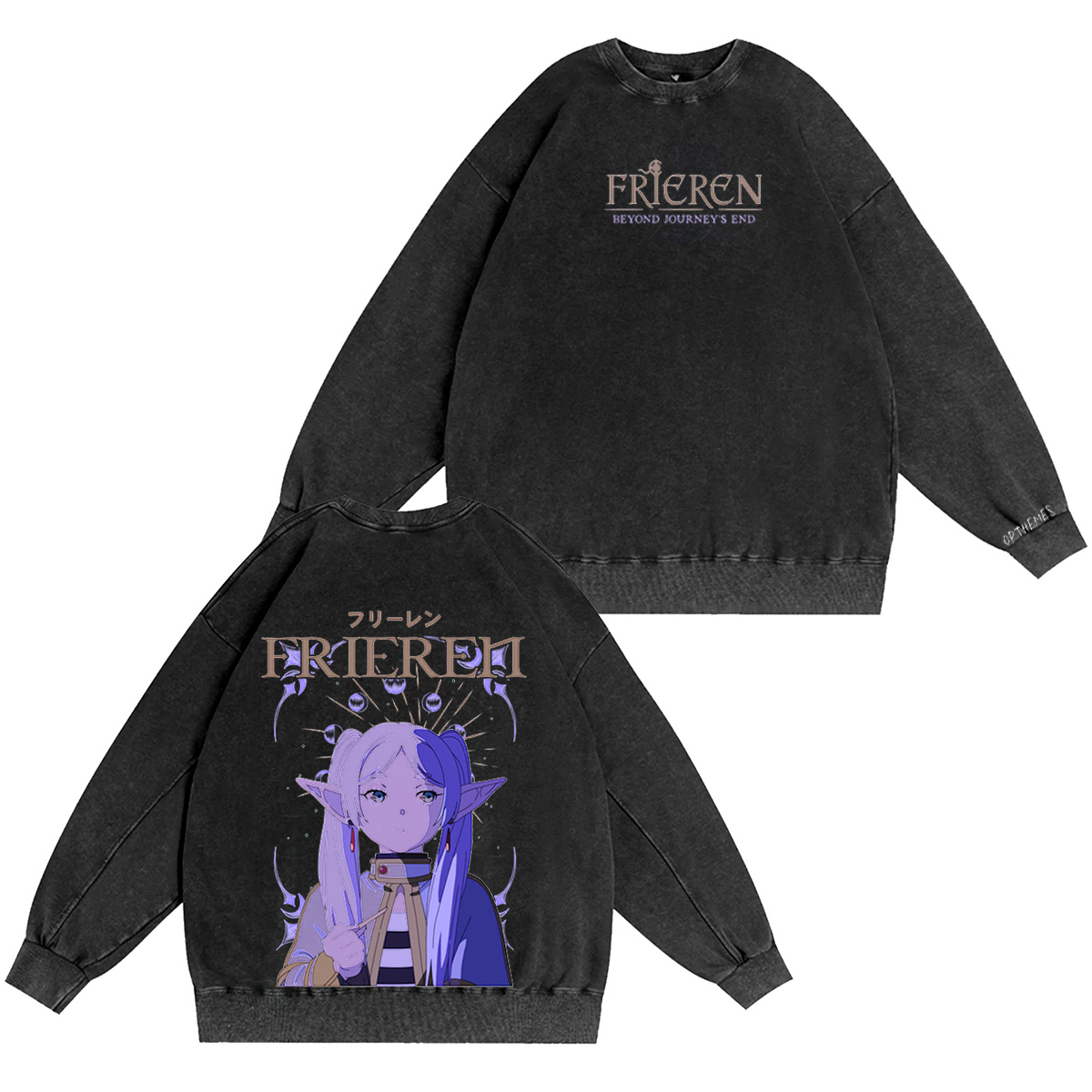 Frieren �C Eternal Mage Vintage washed T-shirt/Crewneck/Hoodie