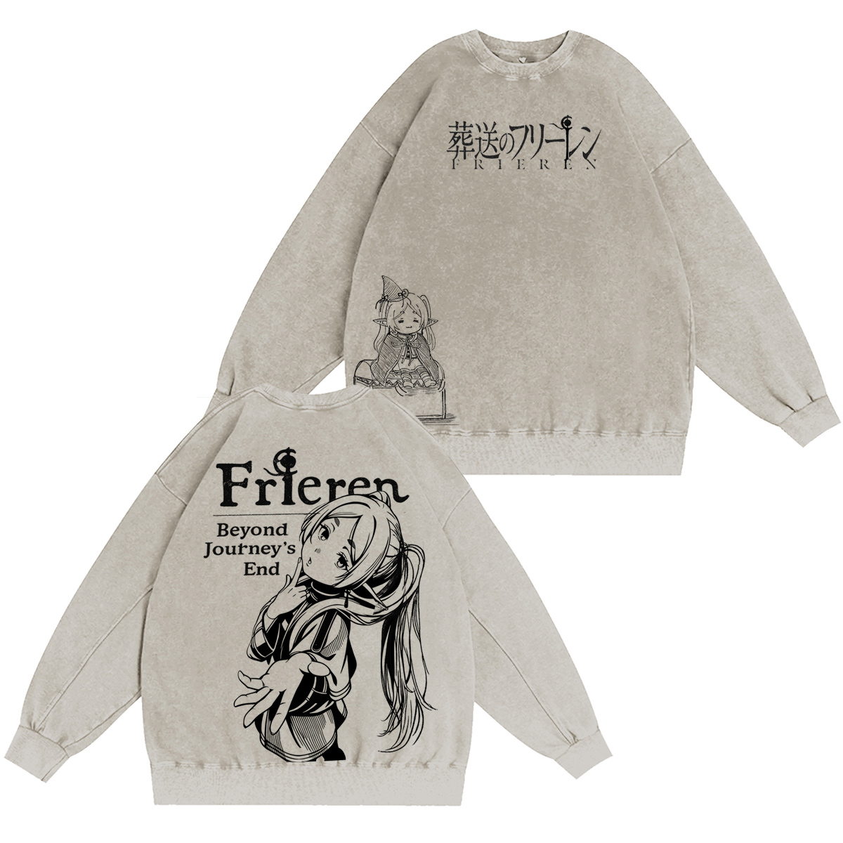 Frieren: Beyond Journey's EndVintage washed T-shirt/Crewneck/Hoodie