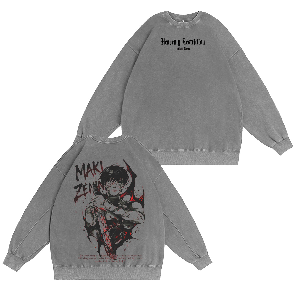 Maki Zenin Jujutsu Kaisen Washed T-shirt/Crewneck/Hoodie
