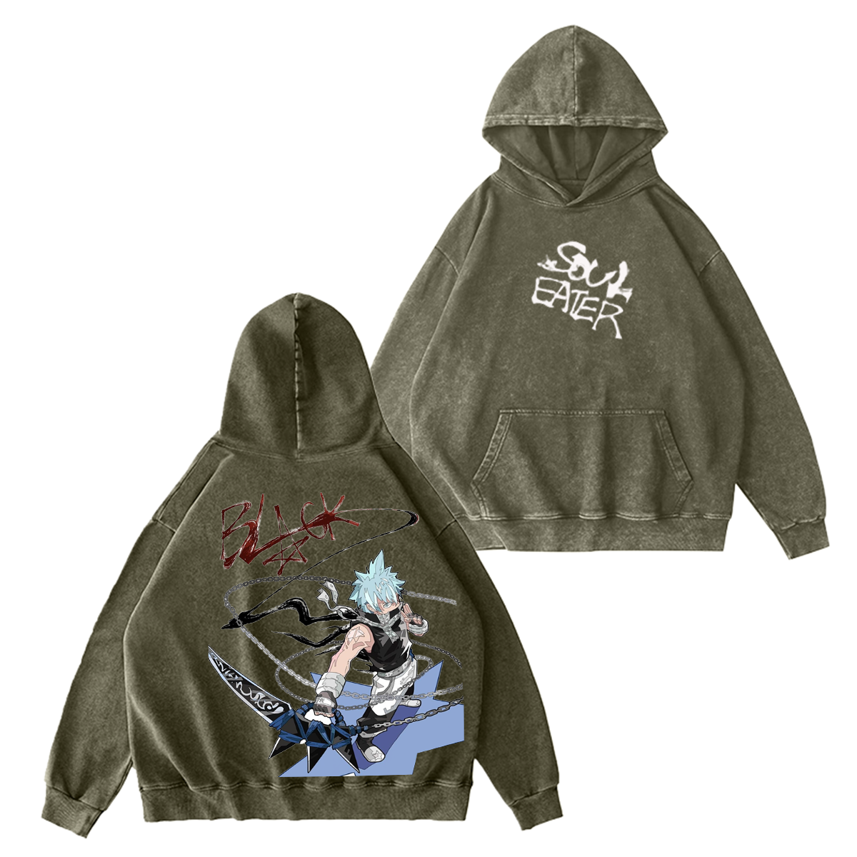 Soul Eater - BlackStar Unisex Washed T-shirt/Crewneck/Hoodie