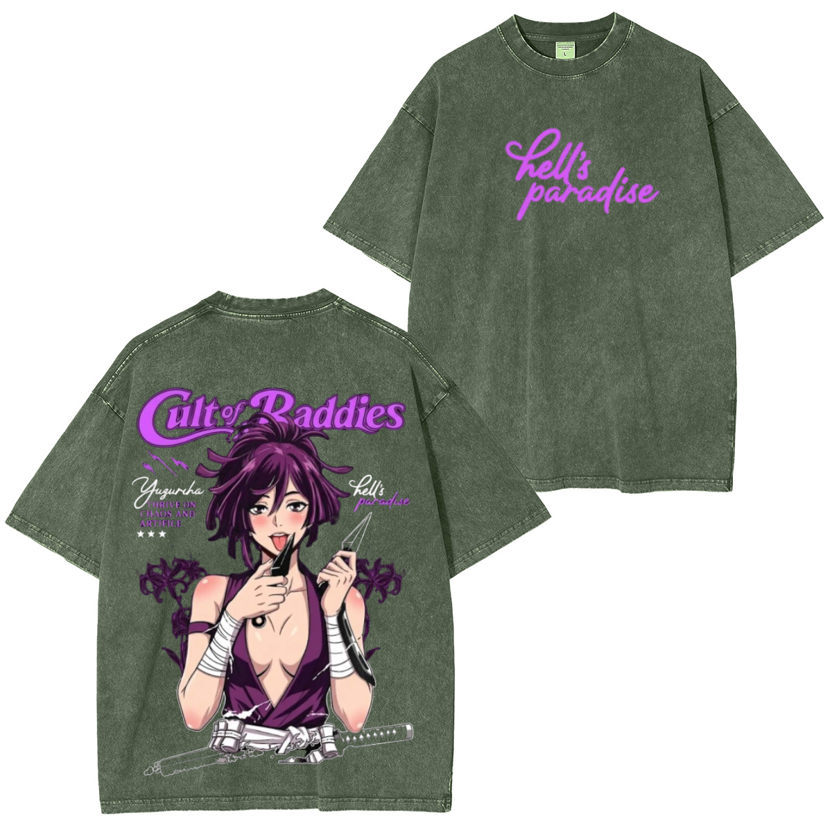 Yuzuriha of Keishu Hell's Paradise Washed T-shirt/Crewneck/Hoodie