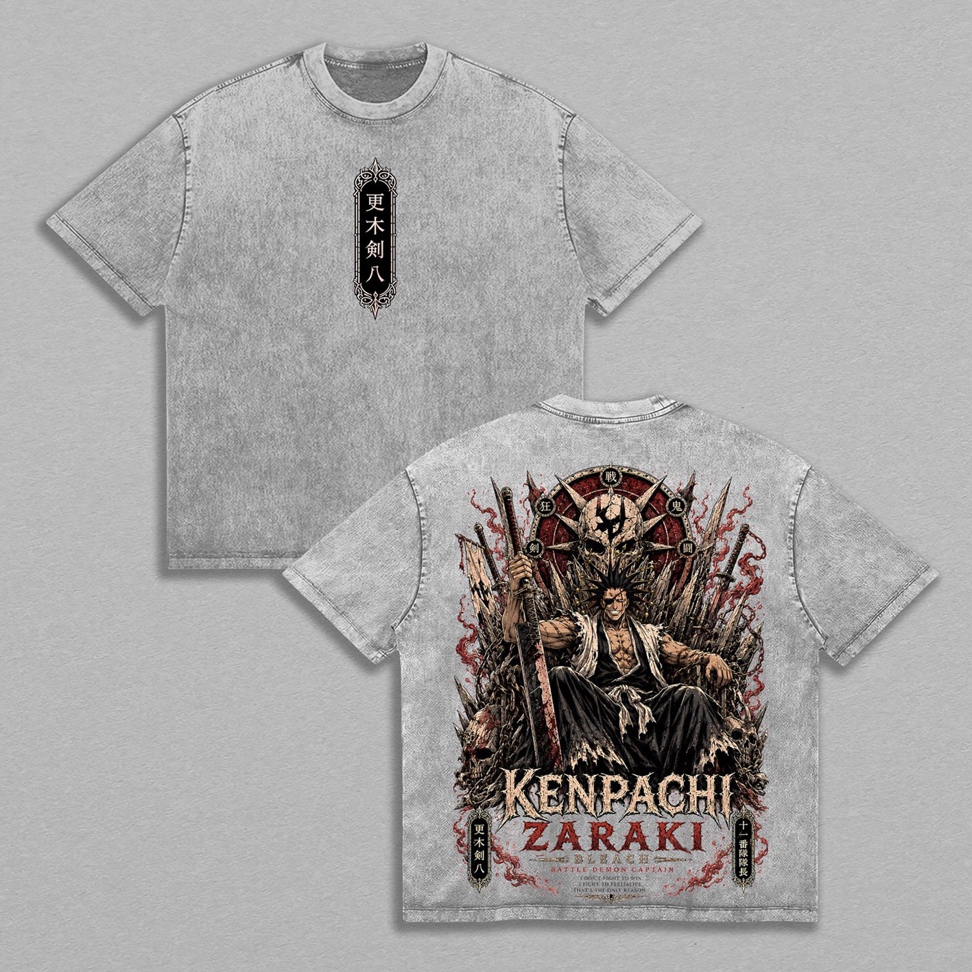 Kenpachi Zaraki Bleach Unisex  Washed T-Shirt