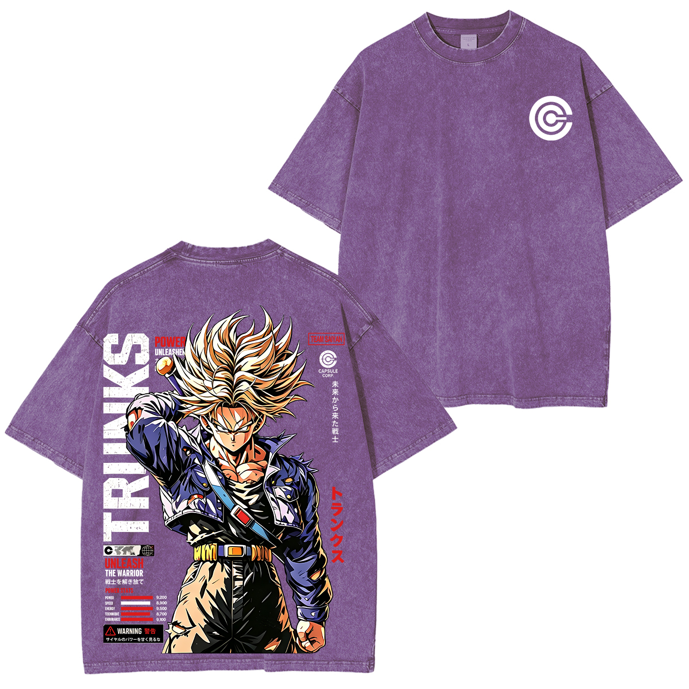 Future Trunks Dragon Ball Vintage Unisex  Washed T-Shirt