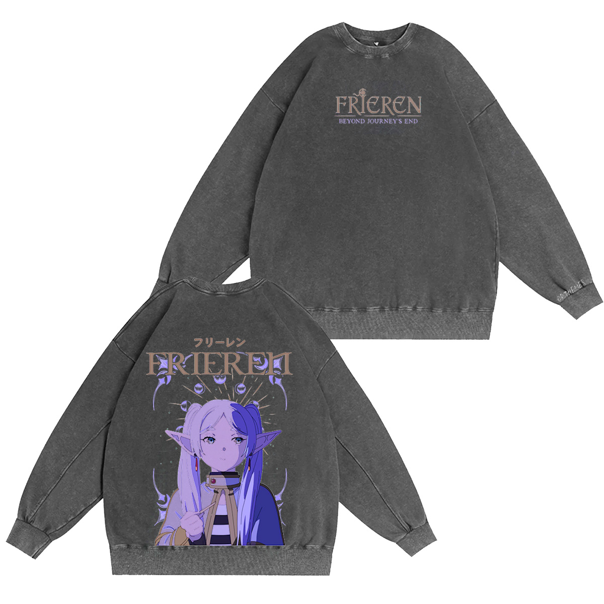 Frieren �C Eternal Mage Vintage washed T-shirt/Crewneck/Hoodie