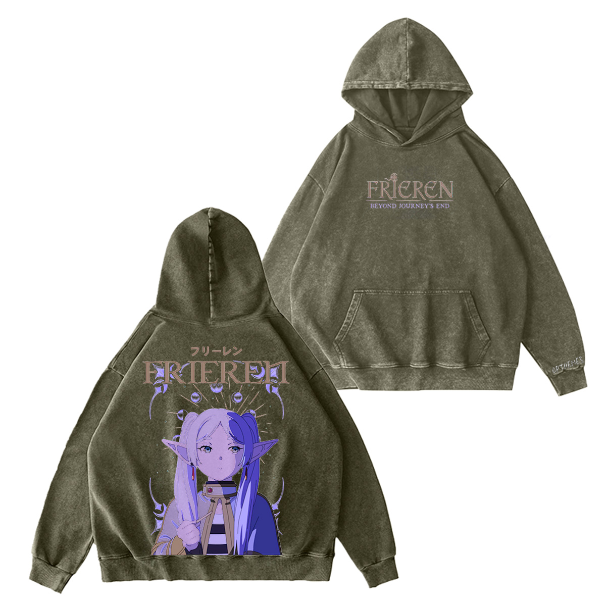 Frieren �C Eternal Mage Vintage washed T-shirt/Crewneck/Hoodie