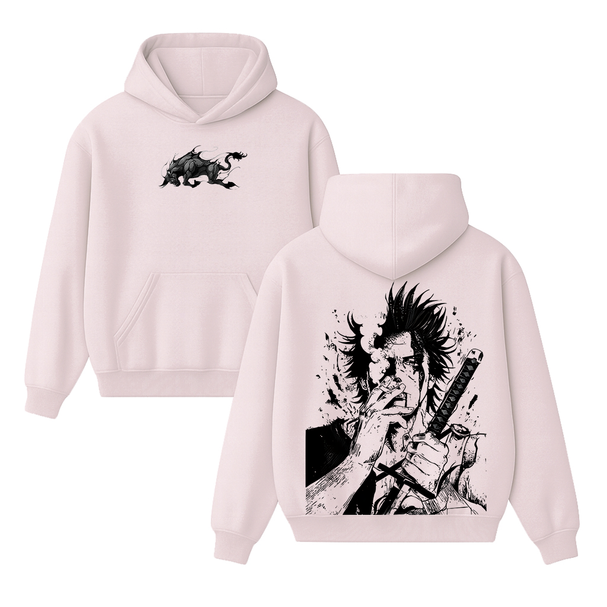 Yami Sukehiro x Black Bulls Black Clover Anime Double Printed Vintage Unisex Hoodie