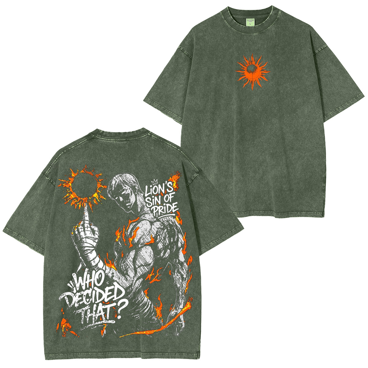 Escanor Nanatsu no Taizai  Vintage washed T-shirt/Crewneck/Hoodie