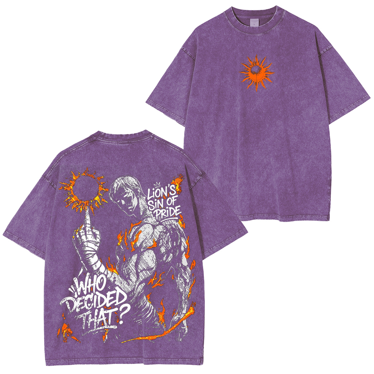 Escanor Nanatsu no Taizai  Vintage washed T-shirt/Crewneck/Hoodie
