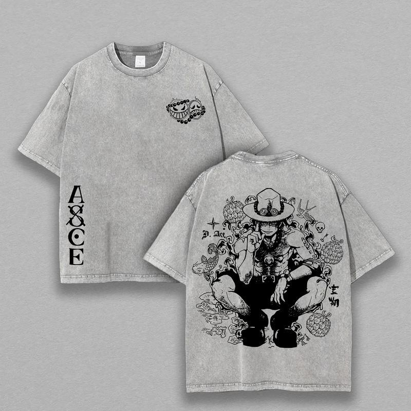 ACE x One Piece Vintage Unisex Washed T-Shirt