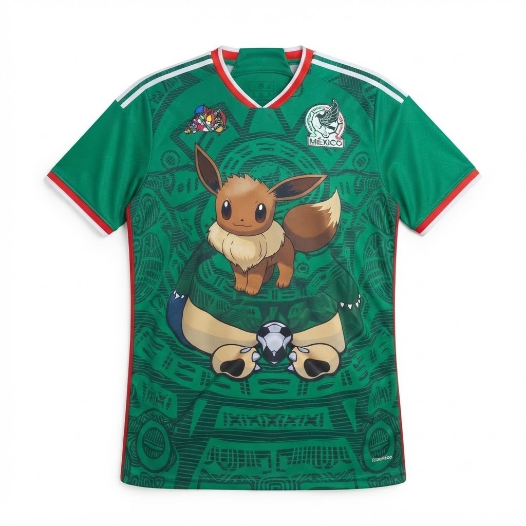 Mexico Pokémon Choice Player: Eevee and Snorlax Jerseys