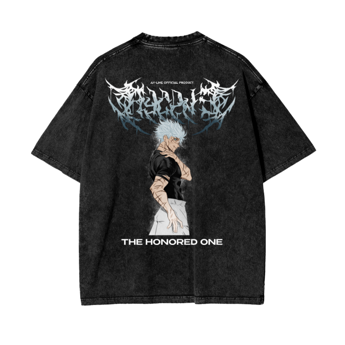 The Honored One Metal Streetwear Shirt Washed