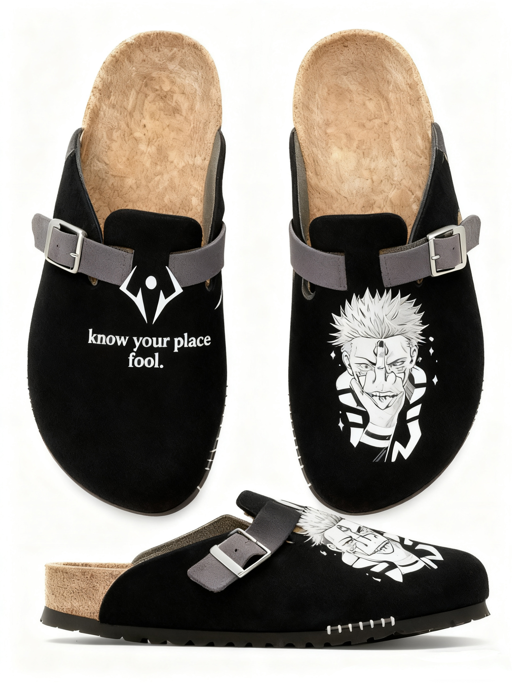 Jujutsu Kaisen :Ryomen Sukuna Unisex Boston Soft Footbed Suede Leather
