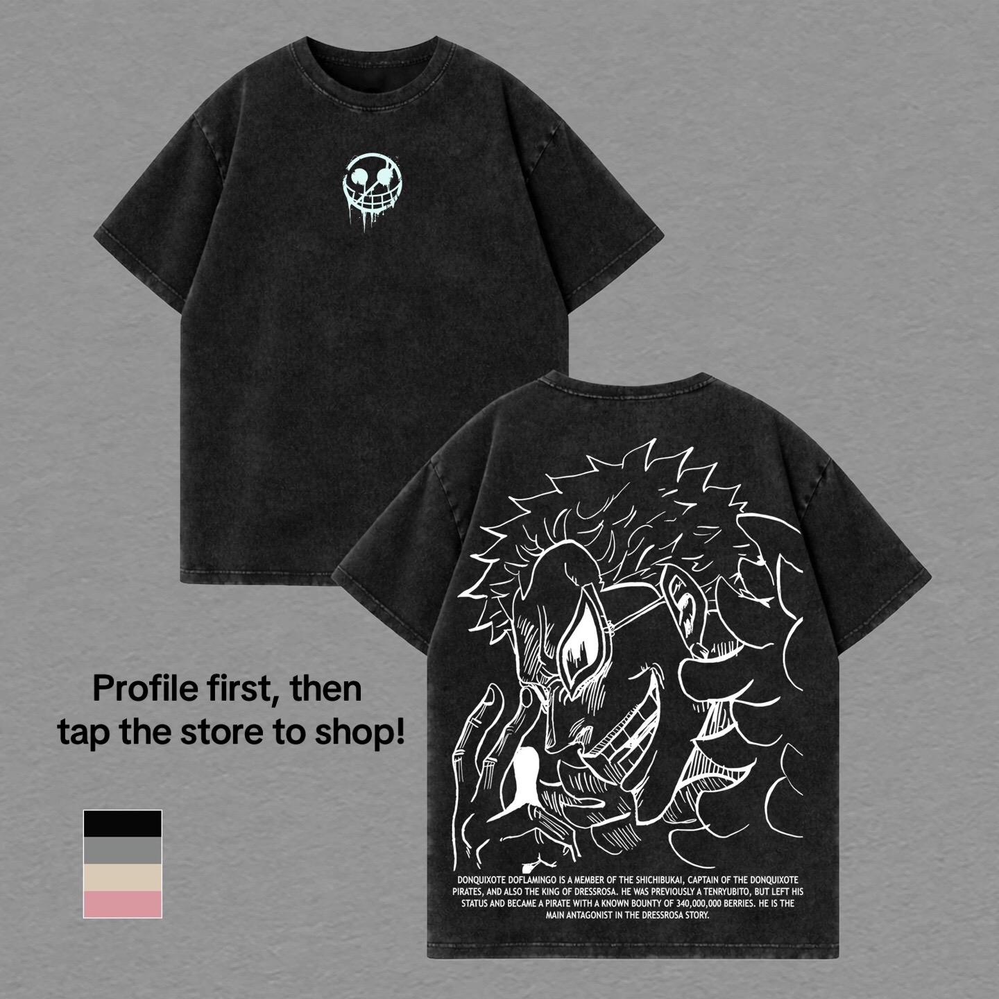 Ace One Piece washed T-shirt/Crewneck/Hoodie