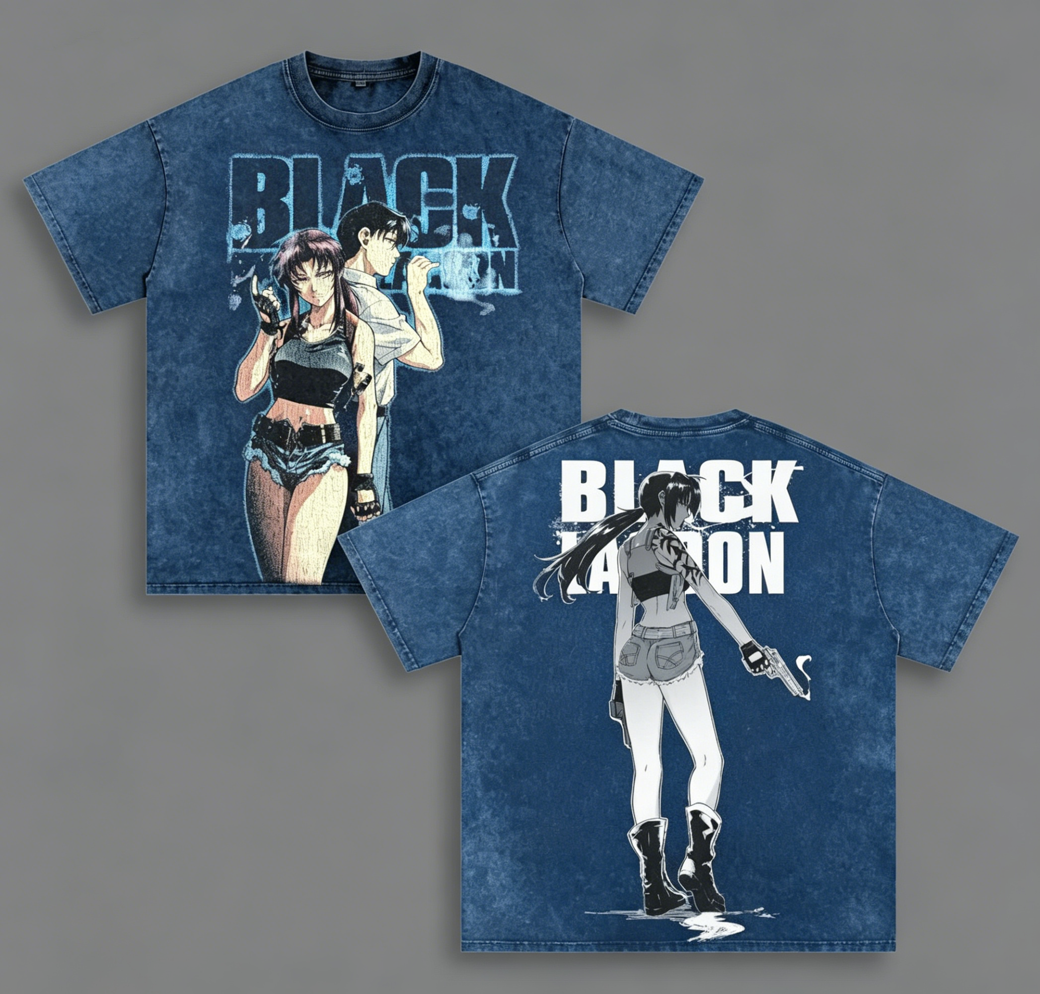 Black Lagoon Anime Washed T-shirt/Crewneck/Hoodie