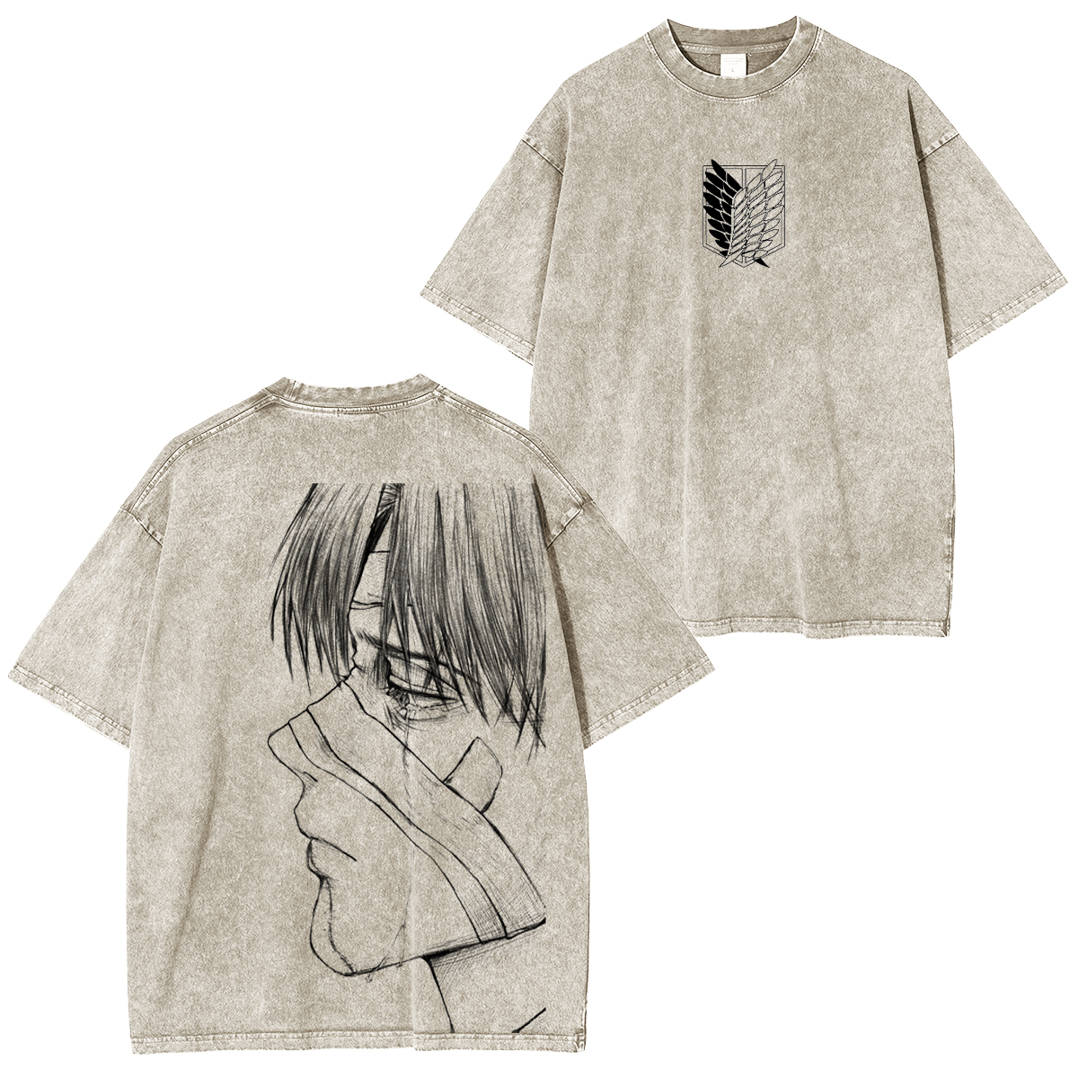 Attack on Titan Vintage Washed T-shirts / Cotton T-shirts