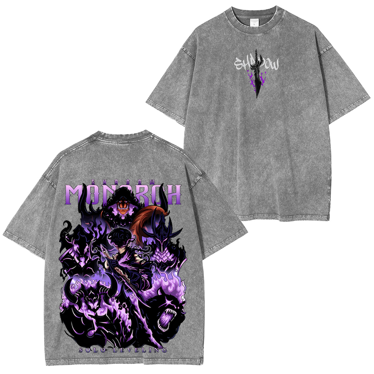 I Alone Upgrade ：shadowmonarch Vintage washed T-shirt/Crewneck/Hoodie