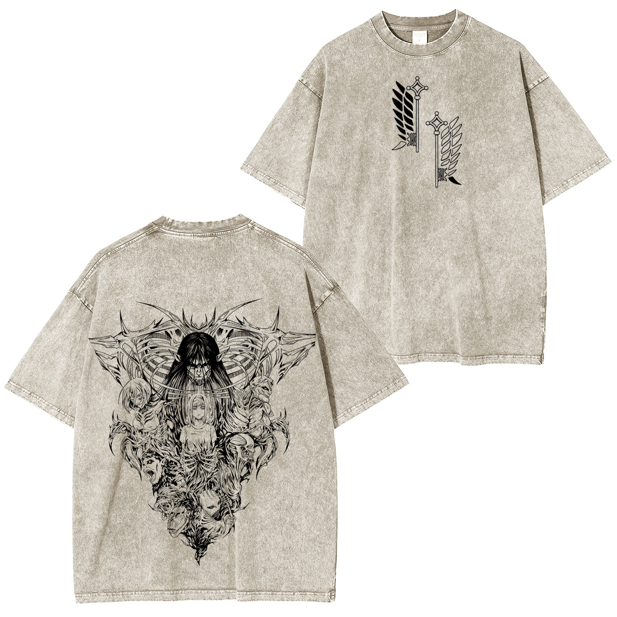 AOT TITANS Vintage washed T-shirt/Crewneck/Hoodie